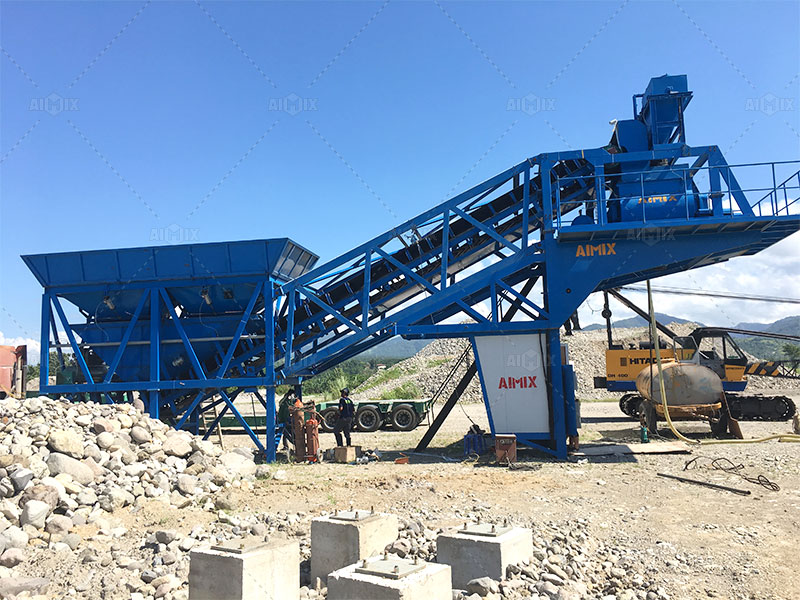 AJY35 mini-concrete-batching-plant-for-sale-in-the-Philippines-mobile-type