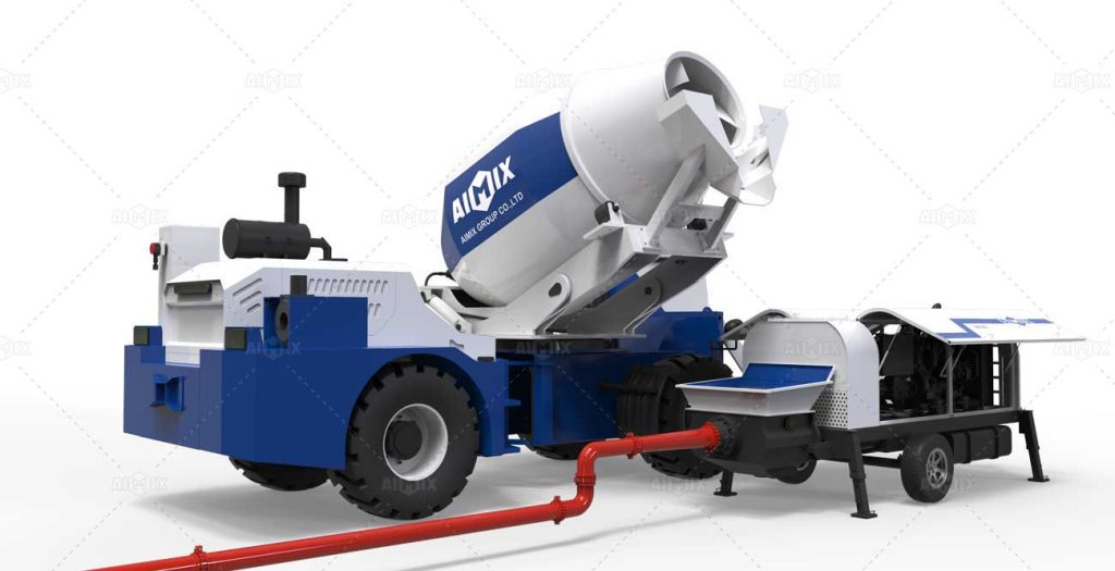 diesel concrete pump and self loading mixer