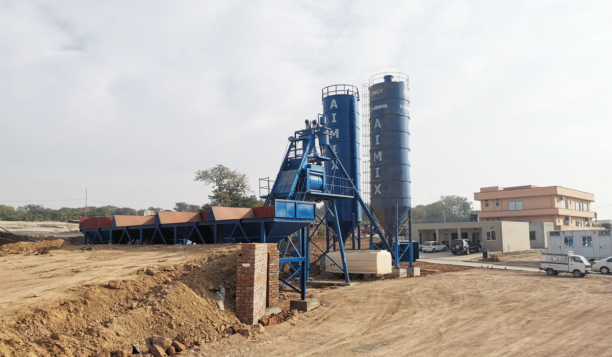 AJ-50 concrete batch plant Pakistan