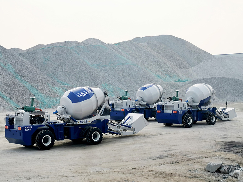 AS-1.8 Self Loading Mixer At the Construction Site