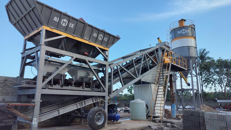 Small Scale Mobile Concrete Plant 25m3