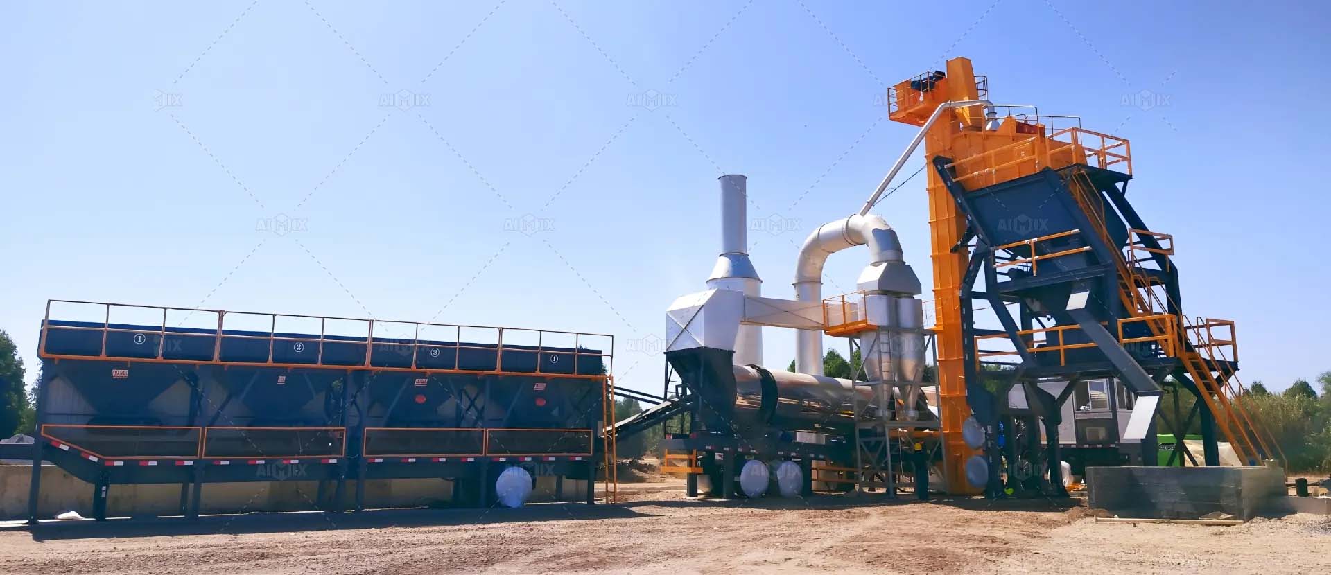 ALYQ90 mobile asphalt mixing plant for emergency road repair globally