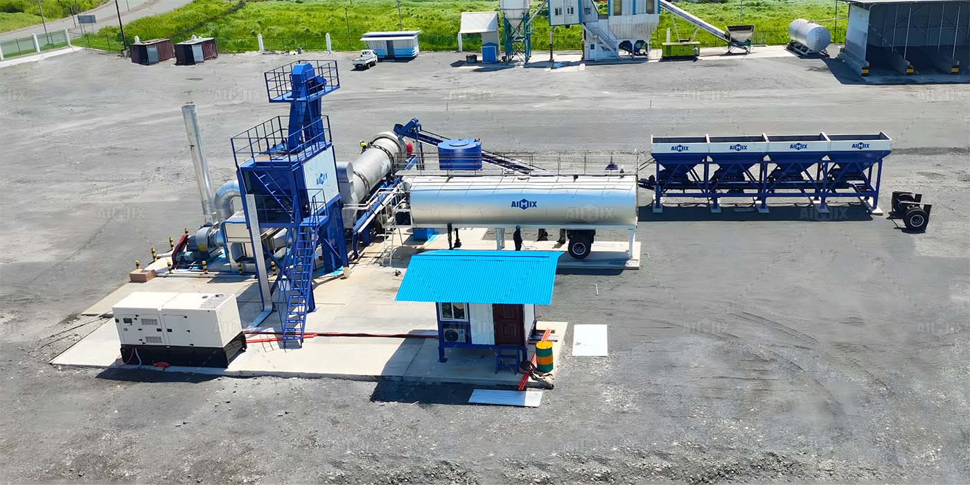 ALYT-80 portable asphalt drum mix plant of mini asphalt plant for sale