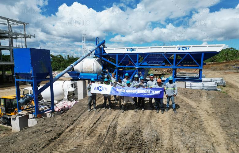 AJZY drum type portable Concrete plant