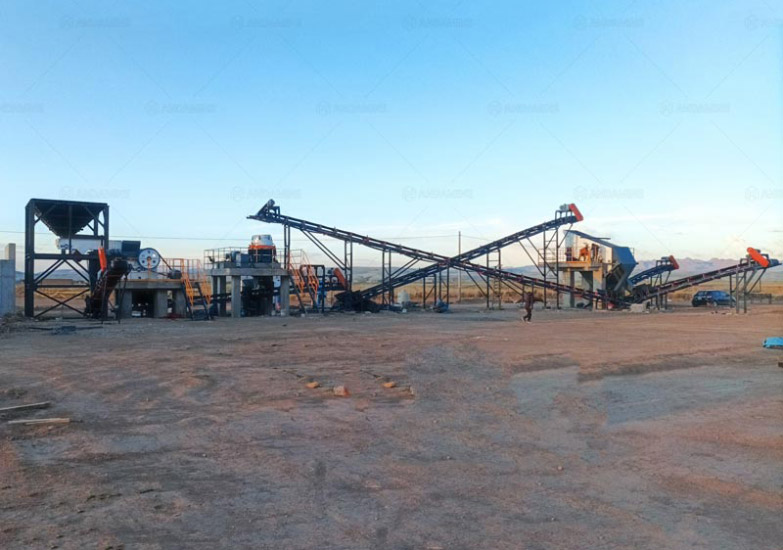 Stationary River Stone Crushing Plant in Peru